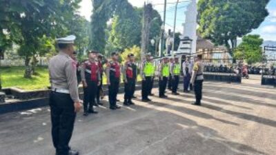 Personil Polres Banjarnegara Amankan Launching logo Hari Jadi Banjarnegara Ke-453