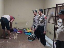 Pawas Bersama Piket Fungsi & Jaga Lakukan Sidak di Ruang Tahanan Mapolres Rembang