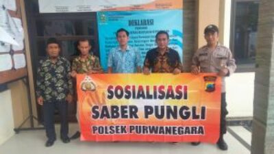 Sosialisasi Saber Pungli, Polsek Purwonegoro Jajaran Banjarnegara Cegah Pungli