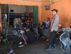 Sambangi Bengkel, Polsek Sedan Sosialisasi Terkait Penggunaan Knalpot Brong