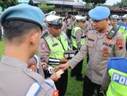 Kapolres Boyolali pimpin Apel, Cek kesiapan anggota  pengamanan Perjalanan Simpatisan partai Menuju Surakarta