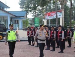 Pimpin Apel Pergeseran Pasukan Pengamanan TPS, Kapolres Humbahas Minta Personel Netral dan Humanis