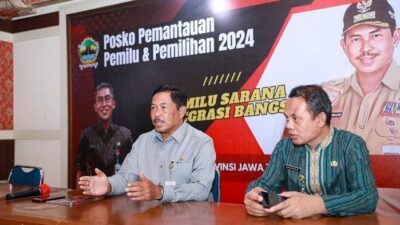 Memantau Posko Pengamanan Pemilu 2024, Pj Gubernur Jateng: Situasi Masih Kondusif