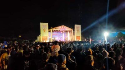 Lautan Manusia Banjiri Konser Musik untuk Prabowo Gibran di Aceh Tengah