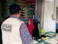 Satgas pangan Polres Temanggung tinjau perdagangan beras di pasar