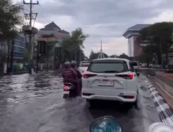 Hujan Intensitas Tinggi Sebabkan Banjir di Tengah Kota Semarang