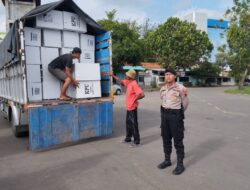 Polresta Pati Kawal Pemindahan Logistik Pemilu ke Gudang KPU Pati