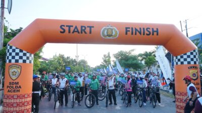Ikuti Fun Bike, Kapolda Aceh & Pangdam Kampanyekan Keselamatan Berlalu Lintas