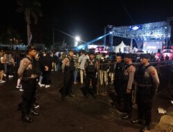 Satu Sinergi Personel Gabungan Polresta Pati Amankan Tanpa Batas Fest 2024