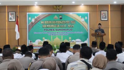 Polres Sukoharjo Adakan Doa Bersama Peringatan Isra Miraj Nabi Muhammad SAW