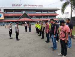 Polresta Pati Pengamanan Pemberangkatan Kader Partai yang Ikuti Kampanye Akbar Paslon Capres dan Cawapres di Semarang