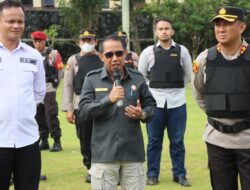 Pencoblosan Pemilu 2024, Kapolres Lamandau Pimpin Apel Serpas ke TPS