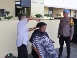 Sipropam Polres Sukoharjo Cek Kerapian Anggota Sebelum  Pengamanan Pungut Suara