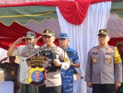 Kapolres Polres Kobar Pimpin Apel Pergeseran Pasukan Pengamanan TPS Pemilu