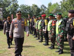 Apel Pergeseran Pasukan Pam TPS Pemilu 2024 di Lamandau Dipimpin Wakapolda Kalteng