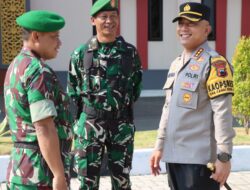 Personel TNI Diperbantukan untuk Pengamanan Tahapan Pemungutan Suara di Polresta Pati