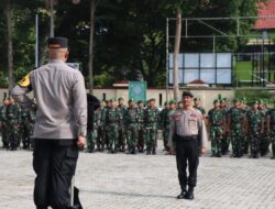 Kapolresta Pati Pimpin Apel Konsolidasi Pelepasan BKO Personil TNI Pasca Pam Pemilu 2024