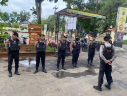 Patroli Sasaran Obyek Penting Pemilu Dilakukan di Kota Pati oleh Personel Satuan Samapta