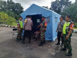 Polres Lamandau Bersama TNI Pengamanan Rekapitulasi Suara di PPK Bulik