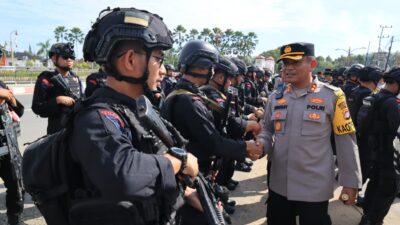Kapolres Murung Raya Lepas BKO Polda Kalteng Usai Pengamanan Pemilu 2024