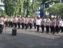 Ratusan Personel Polres Sukoharjo Amankan Rekapitulasi Suara Tingkat Kabupaten