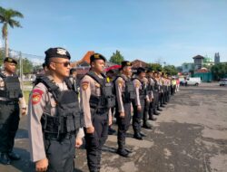 Personil Polresta Pati Ikuti Apel Kesiapan Pengamanan Rapat Pleno Terbuka Rekapitulasi Suara Pemilu 2024