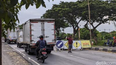 Info Lur! Jalan Raya Sedo Demak Arah Semarang Ada Pengecoran Jalan