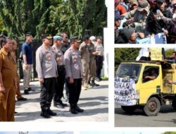 Polres Humbahas Mediasi Dua Desa Penentuan Batas Wilayah, Aksi Unjuk Rasa masyarakat Berjalan Damai