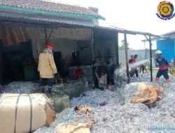Gudang Kertas Milik Warga Miri Kabupaten Sragen Terbakar Gara-gara Petasan
