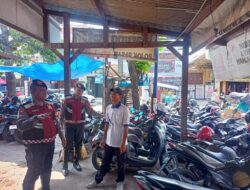 Patroli Bulan Ramadhan, Sat Samapta Polres Rembang Himbau Juru Parkir Pasar