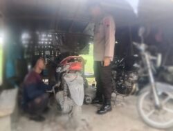 Patroli Siang Polsek Pancur Rembang Sambangi Bengkel Sosialisasikan Knalpot Brong