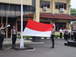 Gelar Upacara Hari Kesadaran Nasional, Polres Rembang Pupuk Sikap Patriotisme