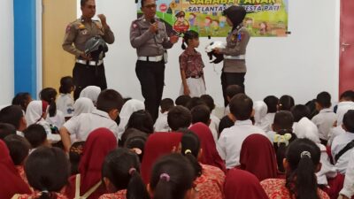 Polisi Sahabat Anak di SD Pati Kidul 3, Satlantas Polresta Pati Edukasi Tertib Berlalu Lintas