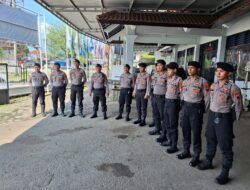 Personel Dalmas Satuan Samapta Polresta Pati Lakukan Patroli Sasaran Pemilu di Wilayah Kota Pati