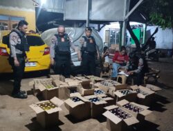 Lakanakan Operasi Pekat, Ratusan Botol Miras Diamankan Tim Patroli Polresta Pati