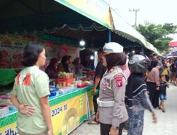 Personel Ops Keselamatan Telabang Sosialisasi Tertib Berlalu Lintas di Pasar Ramadan