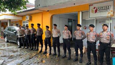 Polresta Pati Tempatkan Personel untuk Mengamankan KPU dan Bawaslu Pasca Rapat Pleno Pemilu 2024