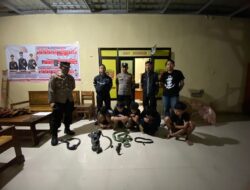 Polsek Tonjong Brebes Amankan 7 Orang Diduga Hendak Tawuran, 1 Celurit Disita