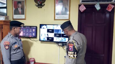 Piket Siaga Mako Polres Sukamara Cek Sistem Kamera Pengawas Mako Polres