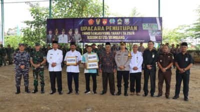 Acara Penutupan TMMD Sengkuyung Tahap I TA. 2024 Dihadiri Wakapolres Rembang