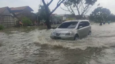Akibat Banjir, Jalan Pantura Demak Lumpuh, Jalur Alternatif Juga Sulit Dilalui karena Terendam