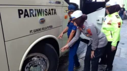 Hindari Kecelakaan Lalu Lintas, Tim Gabungan Sukoharjo Ramp Check Bus Pariwisata