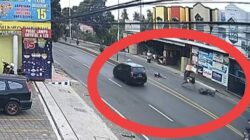 Detik-detik Kecelakaan Beruntun 3 Motor di Jalan S. Parman Banyuwangi