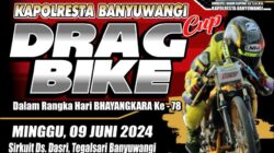Polresta Banyuwangi Gelar Drag Bike Kapolresta Cup Sambut HUT Bhayangkara ke -78