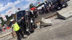 Diduga Rem Blong, Kecelakaan Beruntun Terjadi di Exit Tol Bawen Kabupaten Semarang