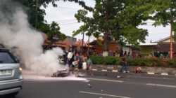 Kecelakaan Hebat di Jombor Sukoharjo, 1 Motor Hangus Terbak