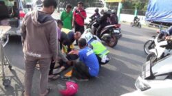 Kecelakaan di Jalur Padat Pantura Kendal: Pemotor Terjatuh Usai Tabrak Bentor yang Putar Arah