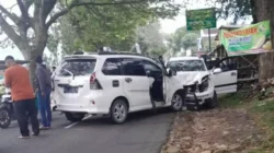 Tabrakan Beruntun di Jalur Wisata Karangpandan Karanganyar, Empat Orang Terluka